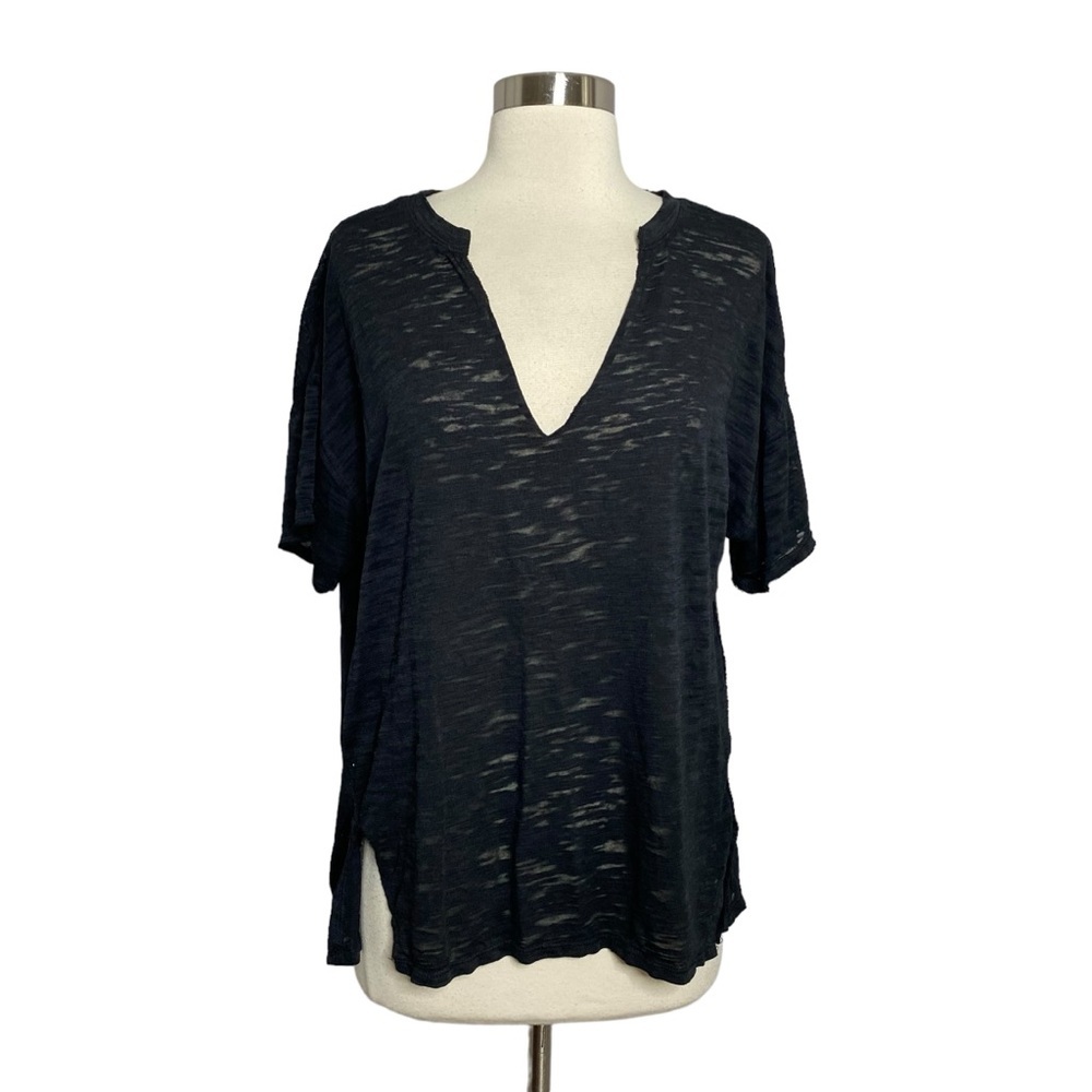 Free People We The Free Black Sheer Top Size S